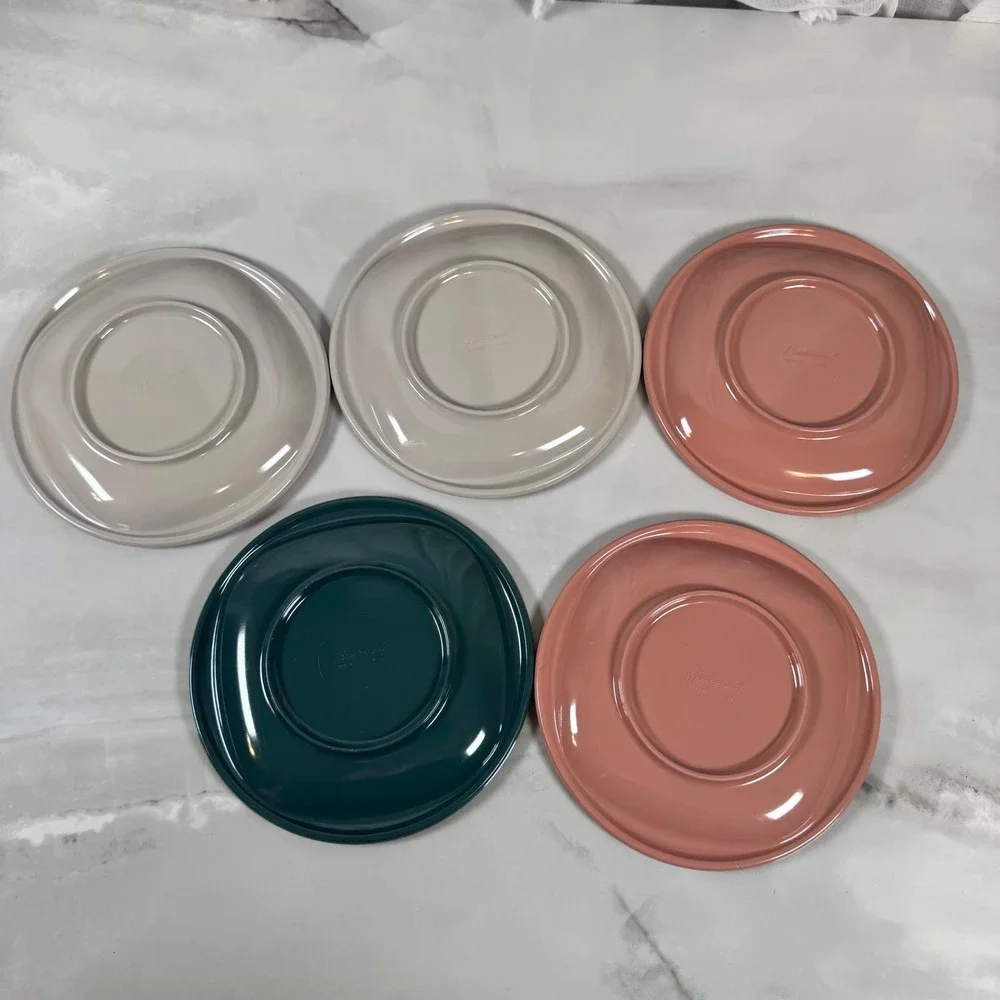 Vintage Boontonware Assorted Lot of 5 Melmac‎ Bread Plates Melamine Midcentury